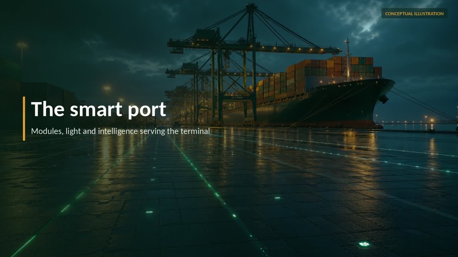Terminal portuaria inteligente que conecta el muelle, el patio, los flujos y la gestión del agua