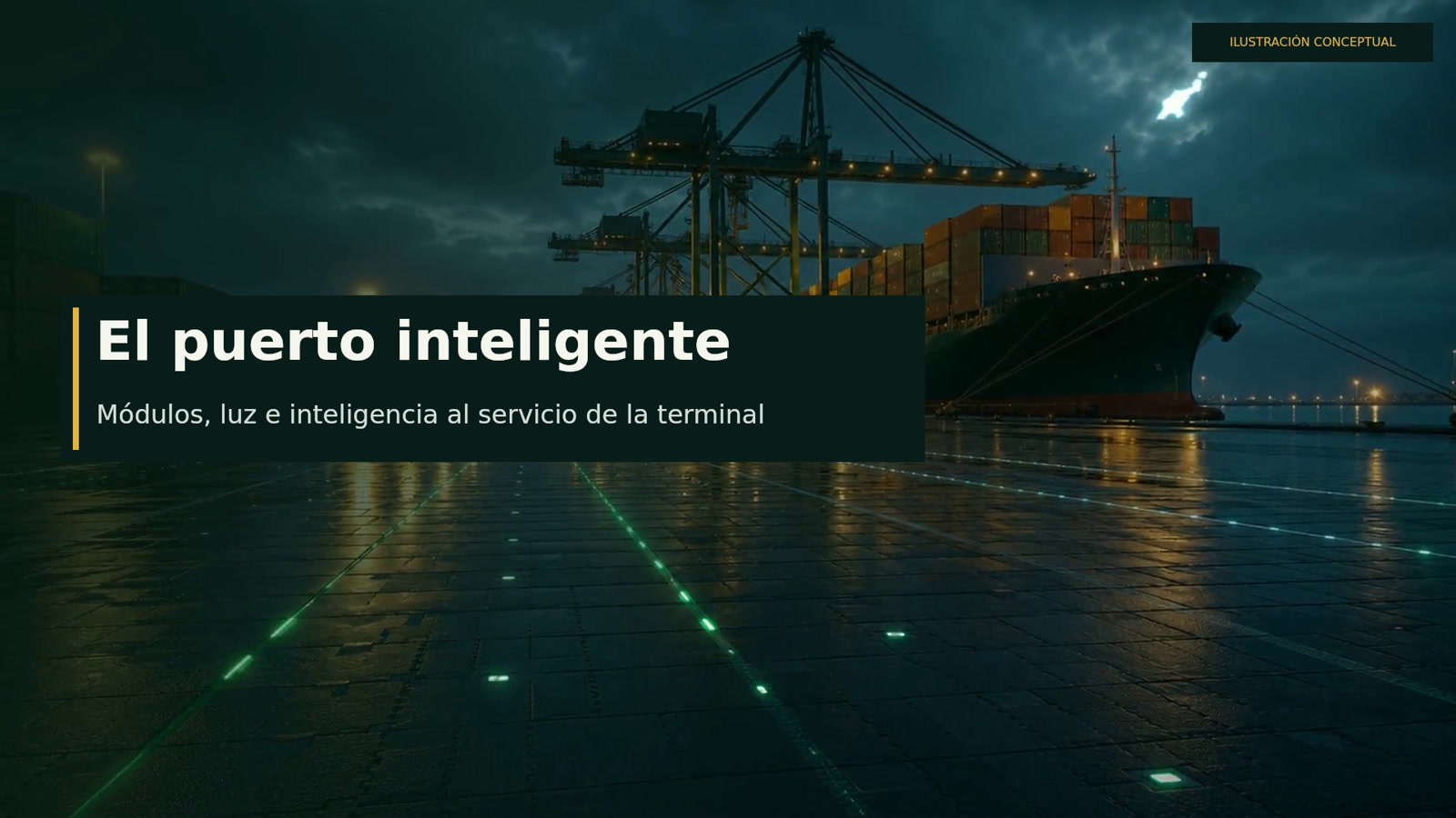 Terminal portuaria inteligente que conecta el muelle, el patio, los flujos y la gestión del agua